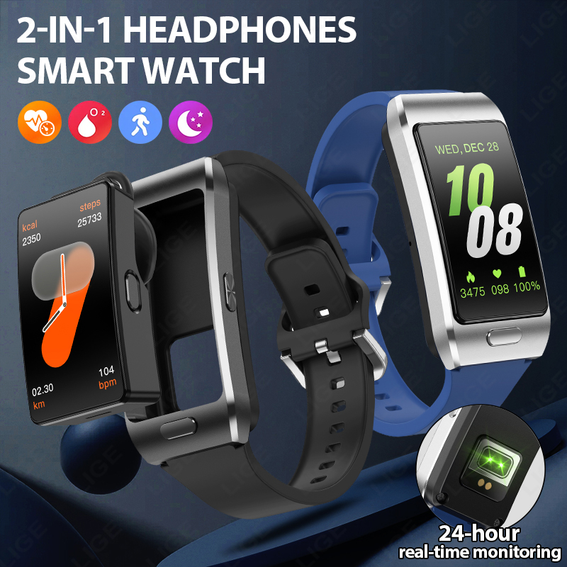 Wireless Earbuds Tws - LIGE 새로운 스마트 워치 이어버드 TWS