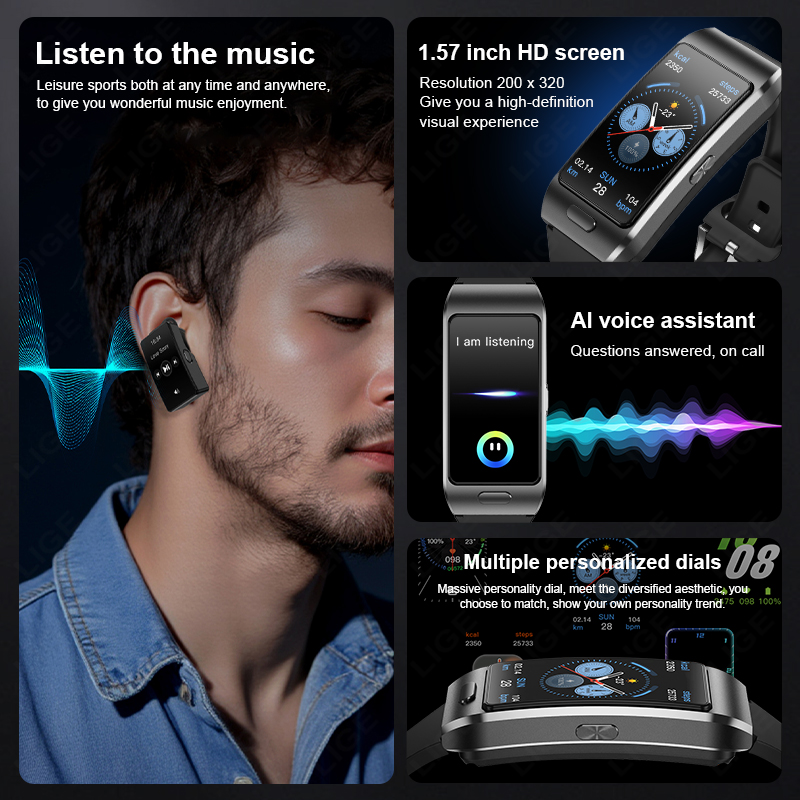 LIGE 새로운 스마트 워치 이어버드 TWS 2 in  - Wireless Earbuds Tws 리뷰 및 가격