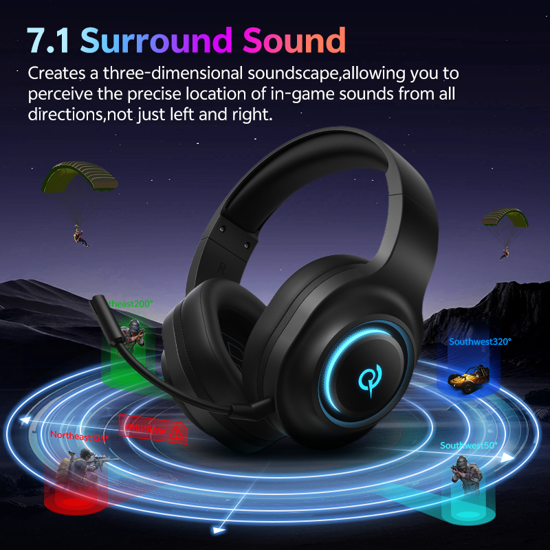 QCY Heroad V200 게이밍 헤드셋 (마이크 내 - Gaming Headset Rgb 리뷰 및 가격