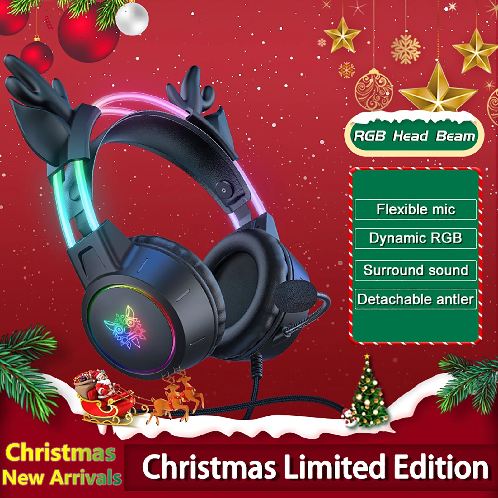 ONIKUMA 게임 헤드셋 2024 새로운 크리스마스  - Gaming Headset Rgb 리뷰 및 가격